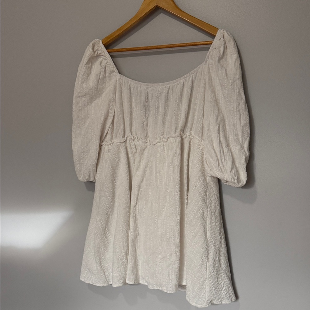 WHITE BABYDOLL DRESS - Picture 4 of 5